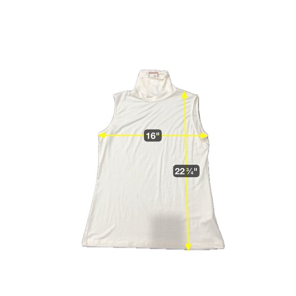 Elliott Lauren NWT Ivory Mock Neck Sleeveless Tank Top Rayon Blend Sz XS - Picture 7 of 10
